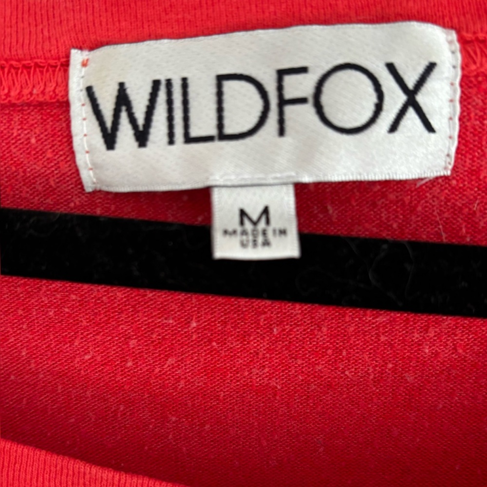 WILDFOX RARE Vintage Red Caveman Bones Baggy Beach Jumper Sweatshirt Medium - Picture 6 of 7